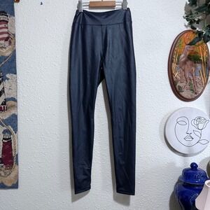 Aerie Offline women's M Real Good Hi‎ Rise Leggings Yoga Pants Faux Leather